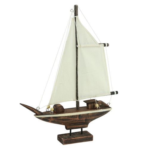 Artikel Segelboot Deko Schiff Pinienholz Braun 22,5×4×29cm
