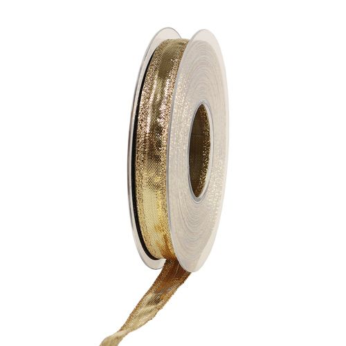 Band mit Drahtkante Gold 15mm 25m