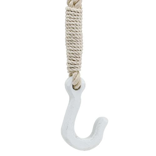 Floristik24 Seilwinde, Takelage L80cm Weiß, Blau, Natur