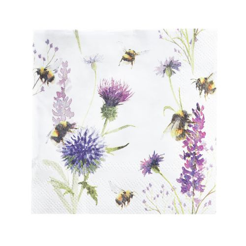 Servietten Sommer Hummeln Bienen Deko 25x25cm 20 St