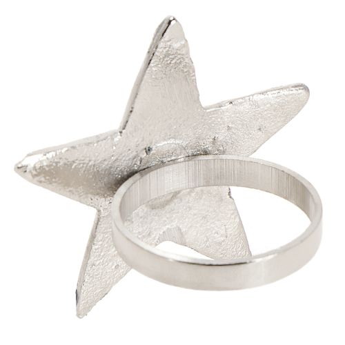 Artikel Serviettenhalter Stern Serviettenringe Silber Metall 7cm Ø4cm 4 St