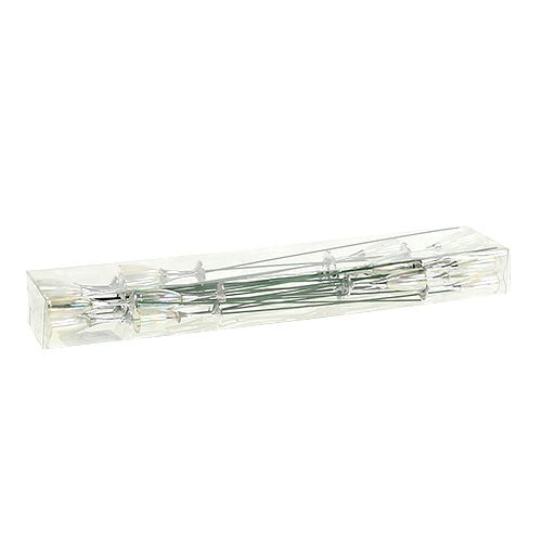 Artikel Silvester Deko Sektglas-Stecker Silber 7,5cm L27cm 12St