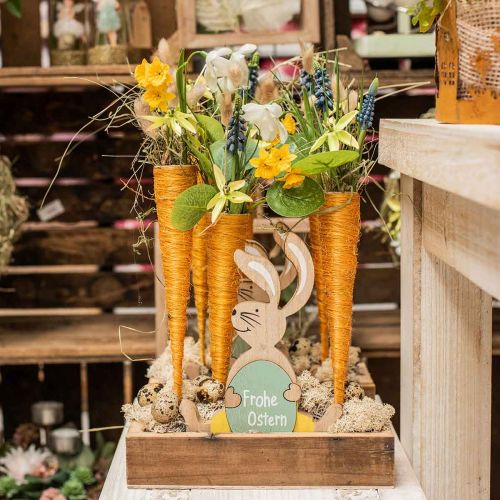 Floristik24 Sisal-Spitzvase Orange Ø1,5cm L15cm 20 St