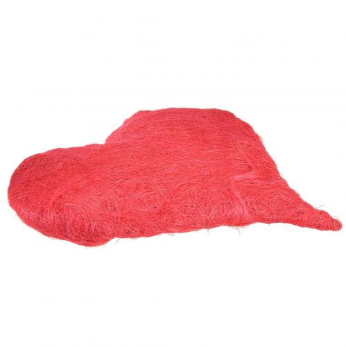 Floristik24 Herz Deko mit Sisalfasern in Rosa Sisalherz 40x40cm