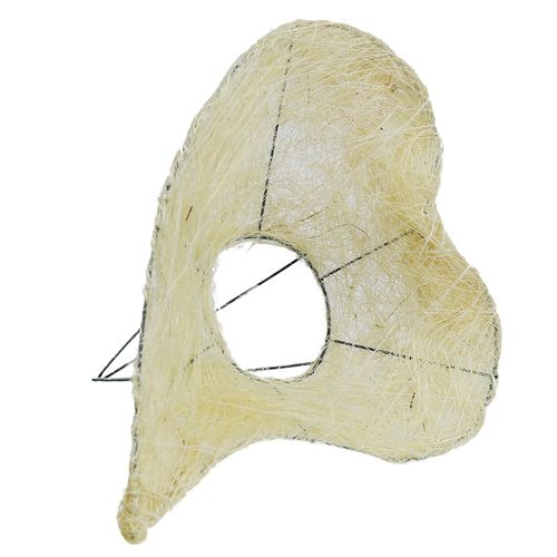 Floristik24 Sisalmanschette Herz gebleicht 27cm 1St