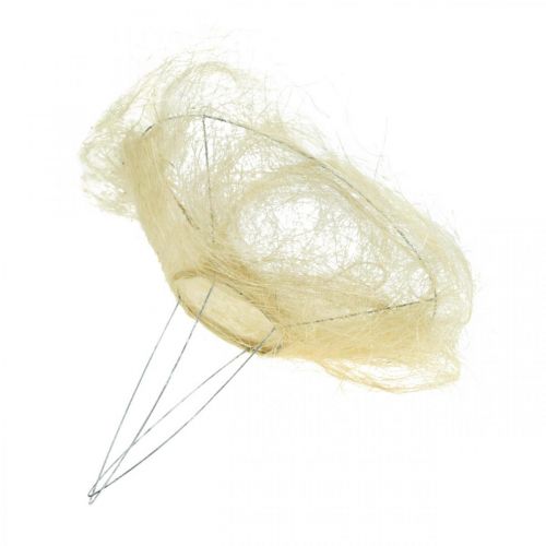 Floristik24 Blumenstrauß, Sisalmanschette gebleicht Ø25cm 6 St