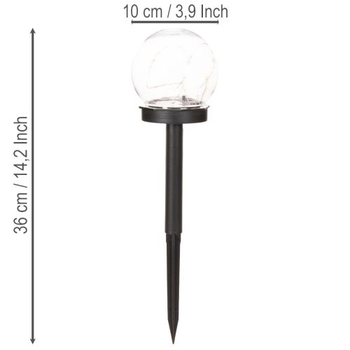 Gartenleuchte Kugelleuchte mit Erdspiess 36 cm Set 4 Stück | Floristik24.ch