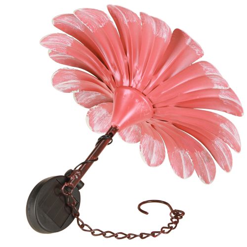 Artikel Solar LED Blume Gartenleuchte LED Metall Rosa Ø30cm