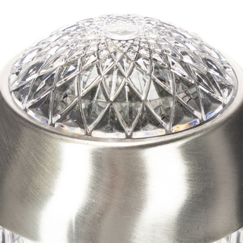 Solar Kugelleuchten mit Erdspiess, Kunststoff, 36cm, Silber, 4er Set | Floristik24.ch