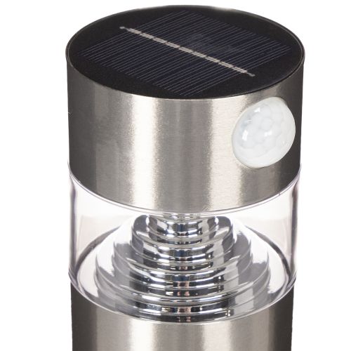 Solarleuchte aus Edelstahl mit Erdspiess und LED-Beleuchtung 34 cm für den Aussenbereich | Floristik24.ch
