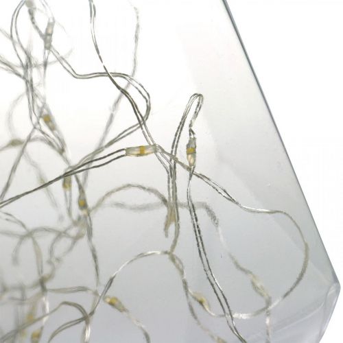 Floristik24 Solarlampe Diamant, Balkonlaterne, LED-Leuchte, Gartendeko Warmweiß H31cm Ø22cm