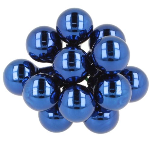 Mini Weihnachtskugeln Blau 20mm aus Glas mit Draht, 140 Stück | Floristik24.ch