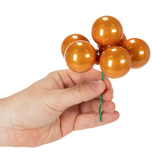 Mini-Weihnachtskugeln am Draht aus Glas bunt 40 mm 32 Stück | Floristik24.ch