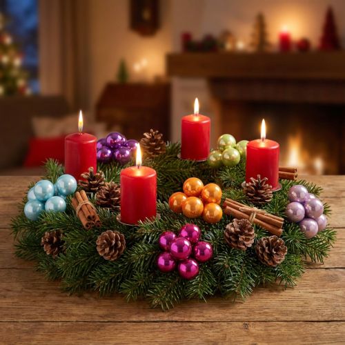 Artikel Mini-Weihnachtskugeln am Draht aus Glas bunt 40 mm 32 Stück