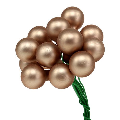 Floristik24 Spiegelbeeren Creme-Rosa Mix 15mm 140St