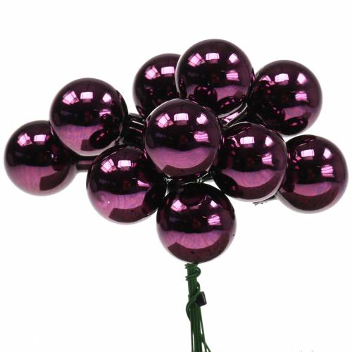 Floristik24 Weihnachtsdeko Spiegelbeeren Lila Ø2,5cm 140St