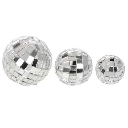 Deko-Spiegelkugeln Silber aus