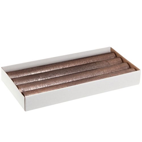 Floristik24 Stabkerzen Durchgefärbt Kupfer Lackiert 34x300mm 4 St