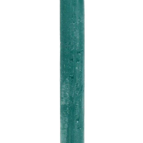 Floristik24 Stabkerzen 21mm x 300mm Petrol durchgefärbt 12St