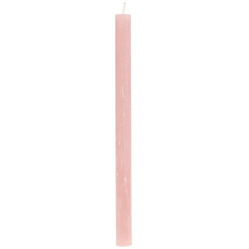 Floristik24 Stabkerzen durchgefärbt Rosa 21×240mm 12St