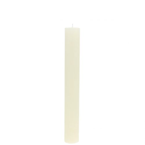 Floristik24 Stabkerzen durchgefärbt Creme 34mm x 240mm 4 St