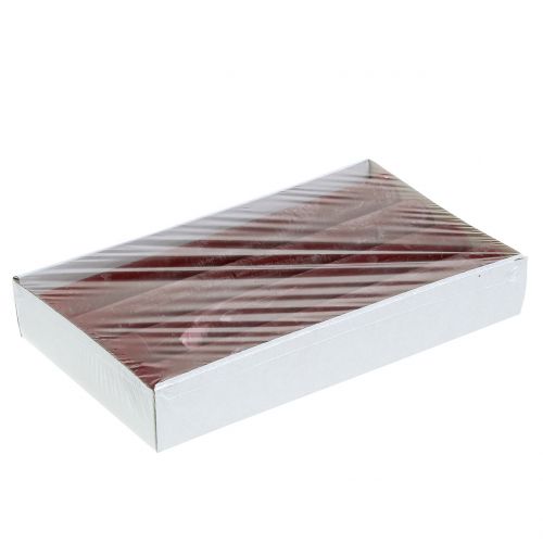 Floristik24 Stabkerzen durchgefärbt Dunkelrot 34mm x 240mm 4 St