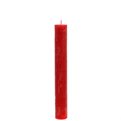 Floristik24 Stabkerzen durchgefärbt Rot 34mm x 240mm 4 St