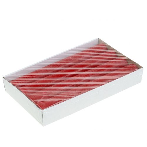 Floristik24 Stabkerzen durchgefärbt Rot 34mm x 240mm 4 St