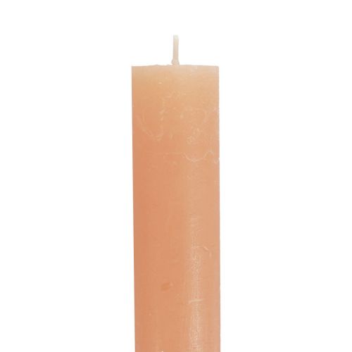 Artikel Stabkerzen durchgefärbt Peach Kerzen Orange 34×300mm 4St
