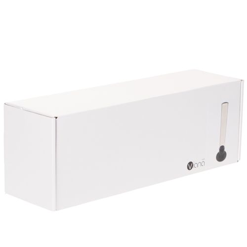 Stabkerzenhalter aus schwarzem Metall und Glaszylinder 31 cm | Floristik24.ch