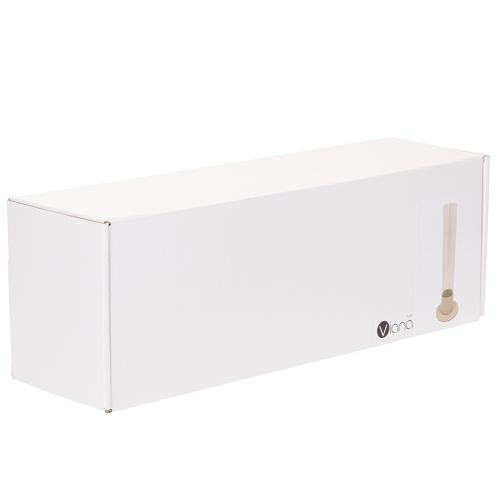 Stabkerzenhalter aus Metall mit Glaszylinder und Sockel 31 cm Taupe | Floristik24.ch
