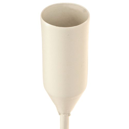 Floristik24 Stabkerzenhalter 6 Kerzen Kerzenhalter Grau Ø20cm H31cm