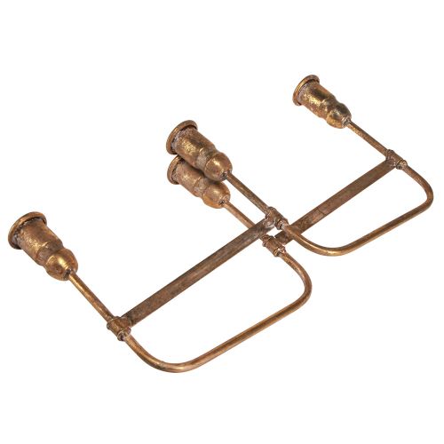 Artikel Stabkerzenhalter Antik Für 4 Kerzen Gold 18×18cm H16,5cm