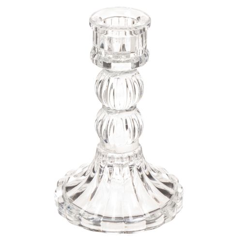 Glas-Kerzenhalter 12 cm transparent klassisches Design 2er-Set online kaufen | Floristik24.ch