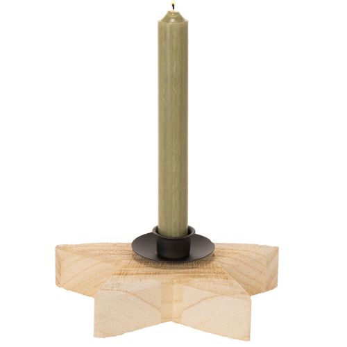 Holzstern Kerzenständer für