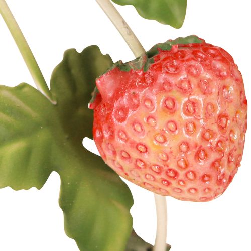 Artikel Stabkerzenhalter Metall Erdbeer Deko Creme Rund H26cm