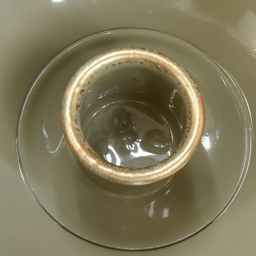 Artikel Stabkerzenhalter Metall Kerzenhalter Grau Gold H9,5cm