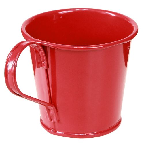 Floristik24 Stabkerzenhalter Metall Kerzenhalter Tasse Rot H6cm 6St