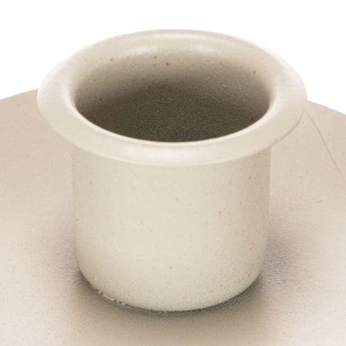 Kerzenhalter Birkenholz Metallring 20 cm Weiss | Floristik24.ch