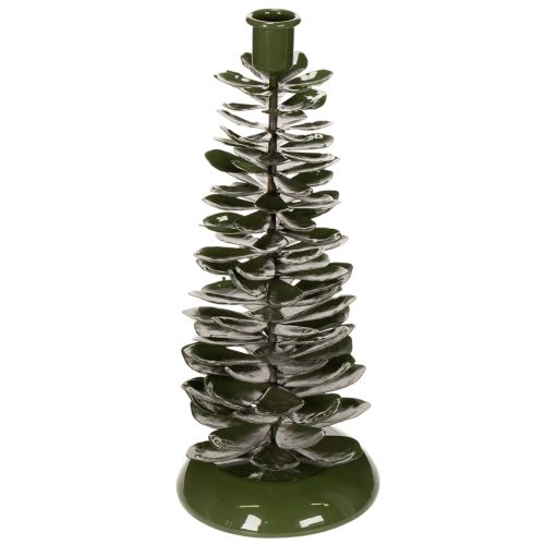 Kerzenständer Tannenbaum Grün Metall 28 cm für Stabkerzen online kaufen | Floristik24.ch