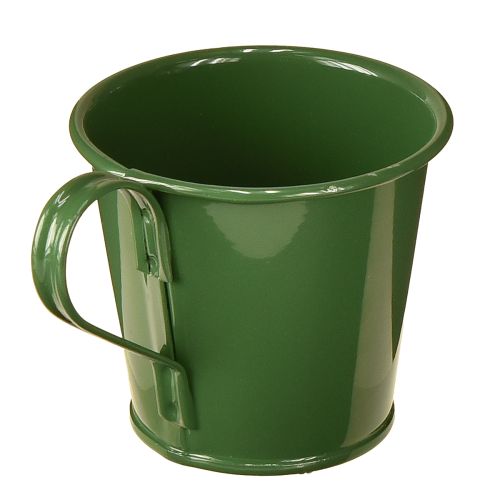 Floristik24 Stabkerzenhalter Tasse Kerzenhalter Dunkelgrün H6cm 6St