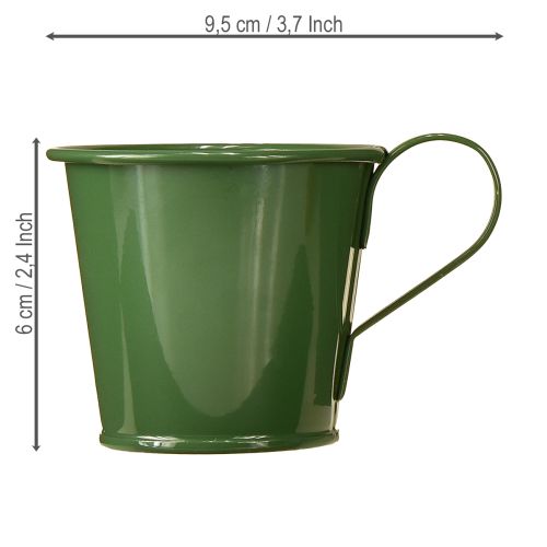 Stabkerzenhalter Tasse Kerzenhalter Dunkelgrün H6cm 6St | Floristik24.ch