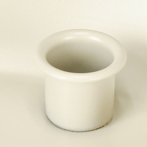 Floristik24 Stabkerzenhalter für 4 Kerzen Kerzenschale Grau Metall Ø30cm