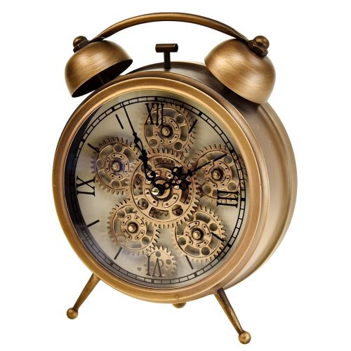 Artikel Steampunk Uhr mit römischen Zahlen Wecker 23x8x29,5cm