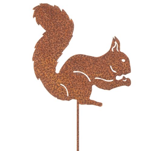 Gartenstecker Eichhörnchen aus Metall in Rostoptik, 52 cm, 2er-Set | Floristik24.ch