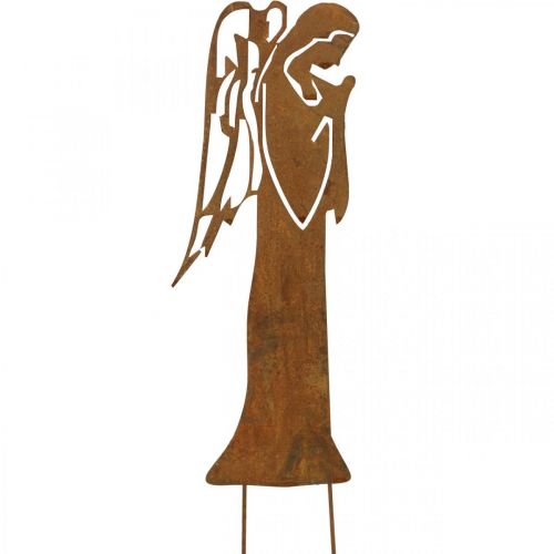 Floristik24 Gartenstecker Weihnachten Edelrost Deko Engel Betend 40cm