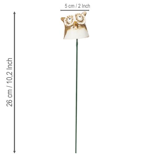 Artikel Keramik-Eulenstecker 26cm Braun 2er-Set für Zimmerpflanzen