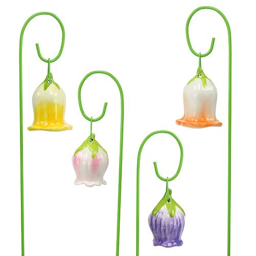 Floristik24 Stecker Keramik Blumen 5cm 28cm 8St