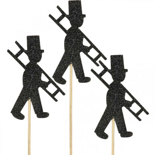 Floristik24 Schornsteinfeger Glücksbringer Blumenstecker 7cm 24 St