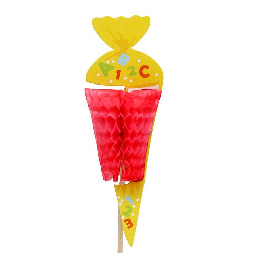 Floristik24 Stecker Schultüte 8,5cm L18cm bunt 6St